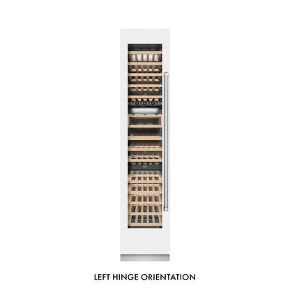 ZLINE 18" 9.0 cu. ft. Triple Zone 68 Bottle Left Hinge Column Wine Cooler in White Matte, RCWVL-WM-18