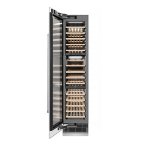 ZLINE 18" 9.0 cu. ft. Triple Zone 68 Bottle Left Hinge Column Wine Cooler in White Matte, RCWVL-WM-18