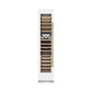 ZLINE Autograph 18" 9.0 cu. ft. Triple Zone 68 Bottle Left Hinge Column Wine Cooler in White Matte with Polished Gold Accents, RCWVLZ-WM-18-G