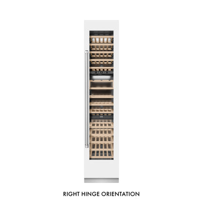 ZLINE 18" 9.0 cu. ft. Triple Zone 68 Bottle Right Hinge Column Wine Cooler in White Matte, RCWVR-WM-18