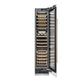 ZLINE Autograph 18" 9.0 cu. ft. Triple Zone 68 Bottle Right Hinge Column Wine Cooler in White Matte with Champagne Bronze Accents, RCWVRZ-WM-18-CB