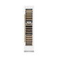 ZLINE Autograph 18" 9.0 cu. ft. Triple Zone 68 Bottle Right Hinge Column Wine Cooler in White Matte with Polished Gold Accents, RCWVRZ-WM-18-G