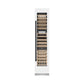 ZLINE Autograph 18" 9.0 cu. ft. Triple Zone 68 Bottle Right Hinge Column Wine Cooler in White Matte with Matte Black Accents, RCWVRZ-WM-18-MB