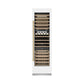 ZLINE Autograph 24" 12.4 cu. ft. Triple Zone 100 Bottle Column Wine Cooler in White Matte and Champagne Bronze Accents, RCWVZ-WM-24-CB