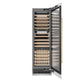 ZLINE Autograph 24" 12.4 cu. ft. Triple Zone 100 Bottle Column Wine Cooler in White Matte and Polished Gold Accents, RCWVZ-WM-24-G