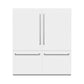 ZLINE 72" 39.6 cu. ft. French Door Built-In Bottom Freezer Refrigerator with Water Dispensers and Ice Makers in White Matte with Graphite Gray Interior, GRBIT-WM-72