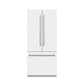 ZLINE 36" 19.6 cu. ft. French Door Built-In Bottom Freezer Refrigerator with Water Dispenser and Ice Maker in White Matte with Graphite Gray Interior, GRBIV-WM-36