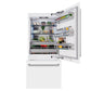 ZLINE 36" 19.8 cu. ft. Built-In Bottom Freezer Refrigerator with Water Dispenser and Ice Maker in White Matte, RBIT-WM-36