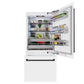 ZLINE Autograph 36" 19.8 cu. ft. Built-In Bottom Freezer Refrigerator with Water Dispenser and Ice Maker in White Matte and Matte Black Accents, RBITZ-WM-36-MB