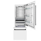 ZLINE 30 In. 16.1 cu. ft. Built-In Refrigerator with Internal Water and Ice Dispenser in White Matte with Matte Black Accents, RBIVZ-WM-30-MB