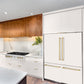 ZLINE 60 In. 32.2 cu. ft. Built-In Refrigerator with Internal Water and Ice Dispenser in White Matte with Champagne Bronze Accents, RBIVZ-WM-60-CB