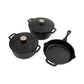 ZLINE 5-Piece Enameled Cast Iron Cookware Set in Black Matte, CWSETS-BLM-5