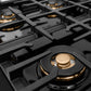 ZLINE 30" Classic Gas Rangetop with 4 Burner DuoPro™ Cooktop in Black Stainless Steel, PCRTB-30