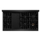 ZLINE 48" 6.7 cu. ft. Classic Double Oven Gas Range with 8 Burners in Black Stainless Steel, CGRB-48