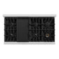 ZLINE 48" 6.7 cu. ft. Classic Double Oven Dual Fuel Range with 8 Burners in DuraSnow® Stainless Steel with White Matte Doors, CDRS-WM-48