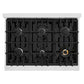 ZLINE 36" 5.2 cu. ft. Classic Gas Range with 6 Burners in DuraSnow® Stainless Steel, CGRS-36