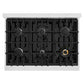ZLINE 36" 5.2 cu. ft. Classic Dual Fuel Range with 6 Burners in DuraSnow® Stainless Steel with White Matte Door, CDRS-WM-36