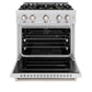 ZLINE 30" 4.2 cu. ft. Classic Dual Fuel Range with 4 Burner DuoPro™ Cooktop and Convection Oven in Satin Stainless Steel, PCDRS-30