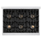 ZLINE 36" 5.2 cu. ft. Classic Dual Fuel Range with 6 Burner DuoPro™ Cooktop and Electric Convection Oven in Satin Stainless, PCDRS-36