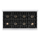 ZLINE 48" 6.7 cu. ft. Classic Dual Fuel Range with 8 Burner DuoPro™ Cooktop and Dual Ovens in Satin Stainless Steel, PCDRS-48