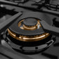 ZLINE 48" Legacy Gas Rangetop with 6 Brass Burners and Porcelain Cooktop in Satin Stainless Steel with Griddle, RTS-BR-GR-48