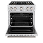 ZLINE 30" 4.2 cu. ft. Classic Gas Range with 4 Burner DuoPro™ Cooktop and Convection Gas Oven in Satin Stainless Steel, PCGRS-30