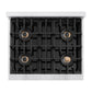 ZLINE 30" 4.2 cu. ft. Classic Gas Range with 4 Burner DuoPro™ Cooktop and Convection Gas Oven in Satin Stainless Steel, PCGRS-30