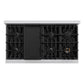 ZLINE 48" 6.7 cu. ft. Classic Double Oven Dual Fuel Range with 8 Burners in Stainless Steel with White Matte Doors, CDR-WM-48
