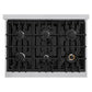 ZLINE 36" Rangetop in Stainless Steel with 6 Gas Burners and Griddle, RT-GR-36
