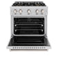 ZLINE 30" 4.2 cu. ft. Classic Dual Fuel Range with 4 Burner DuoPro™ Cooktop and Electric Convection Oven in Stainless Steel, PCDR30