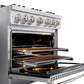 ZLINE 36" 5.2 cu. ft. Classic Dual Fuel Range with 6 Burner DuoPro™ Cooktop and Convection Oven in Stainless Steel, PCDR36