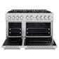 ZLINE 48" 6.7 cu. ft. Classic Dual Fuel Range with 8 Burner DuoPro™ Cooktop and Dual Ovens in Stainless Steel, PCDR48