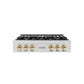 ZLINE Autograph Edition 36 in. Gas Rangetop in Stainless Steel and Gold Accents, RTZ-36-G