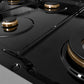 ZLINE Autograph Edition 36 in. Gas Rangetop in Stainless Steel and Gold Accents, RTZ-36-G