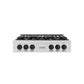 ZLINE Autograph Edition 36 in. Porcelain Rangetop with 6 Gas Burners in Stainless Steel and Matte Black Accents, RTZ-36-MB