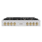 ZLINE Autograph Edition 48 In. Rangetop with 7 Gas Burners in Stainless Steel and Champagne Bronze Accents, RTZ-48-CB