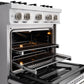 ZLINE 30" 4.2 cu. ft. Classic Gas Range with 4 Burner DuoPro™ Cooktop and Convection Gas Oven in Stainless Steel, PCGR30