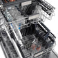 ZLINE Monument 24-Inch Top Control Built-In Dishwasher, Red Matte Panel, Traditional Handle, 45 dBA, DWMT-RM-24