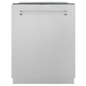 ZLINE 24 In. Monument Series 3rd Rack Top Touch Control Dishwasher in DuraSnow® Stainless Steel, 45dBa, DWMT-SN-24