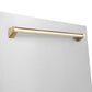 ZLINE Autograph Edition 24 In. Tall Dishwasher, Touch Control, in Stainless Steel with Gold Handle, DWMTZ-304-24-G