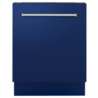 ZLINE Tallac 24-Inch Top Control Built-In Dishwasher, Blue Gloss Panel, Traditional Handle, 51 dBA (DWV-BG-24)