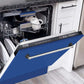 ZLINE Tallac 24-Inch Top Control Built-In Dishwasher, Blue Matte Panel, Traditional Handle, 51 dBA, DWV-BM-24