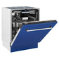 ZLINE Tallac 24-Inch Top Control Built-In Dishwasher, Blue Matte Panel, Traditional Handle, 51 dBA, DWV-BM-24