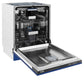 ZLINE Tallac 24-Inch Top Control Built-In Dishwasher, Blue Matte Panel, Traditional Handle, 51 dBA, DWV-BM-24