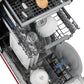 ZLINE Tallac 18-Inch Top Control Built-In Dishwasher, Red Gloss Panel, Traditional Handle, 51 dBA, DWV-RG-18