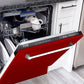 ZLINE Tallac 24-Inch Top Control Built-In Dishwasher, Red Gloss Panel, Traditional Handle, 51 dBA, DWV-RG-24