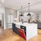 ZLINE Monument 24-Inch Top Control Built-In Dishwasher, Red Matte Panel, Traditional Handle, 45 dBA, DWMT-RM-24