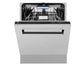 ZLINE Tallac Autograph Edition 24-Inch Top Control Built-In Dishwasher, Satin Stainless Steel Panel, Modern Matte Black Handle, 51 dBA, DWVZ-SN-24-MB