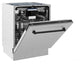 ZLINE Tallac Autograph Edition 24-Inch Top Control Built-In Dishwasher, Satin Stainless Steel Panel, Modern Matte Black Handle, 51 dBA, DWVZ-SN-24-MB