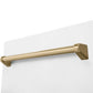 ZLINE Tallac Autograph Edition 18-Inch Top Control Built-In Dishwasher, White Matte Panel, Modern Champagne Bronze Handle, 51 dBA, DWVZ-WM-18-CB